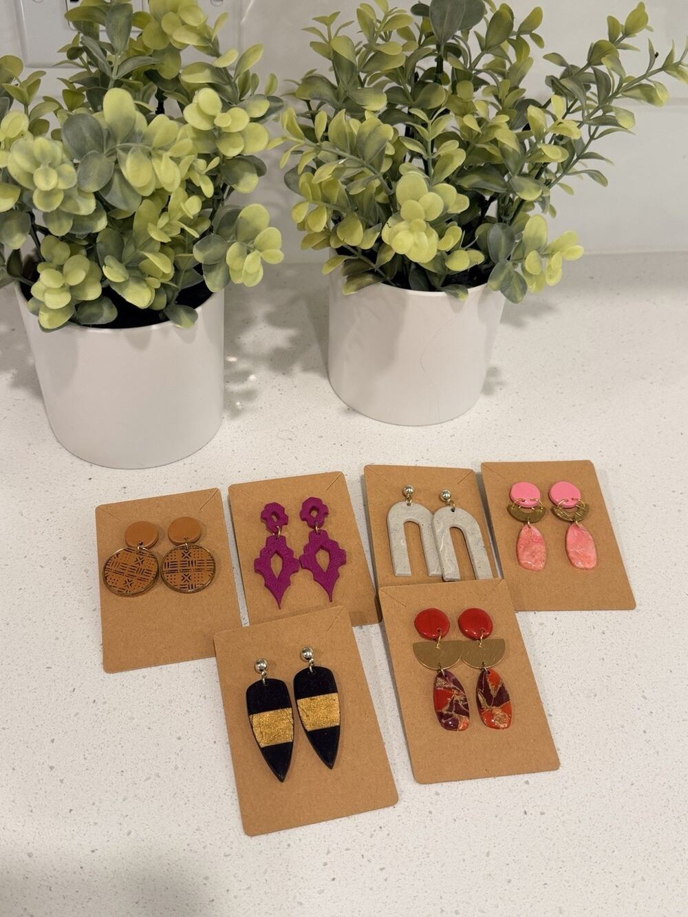 Dangling Clay Earrings In Various Styles